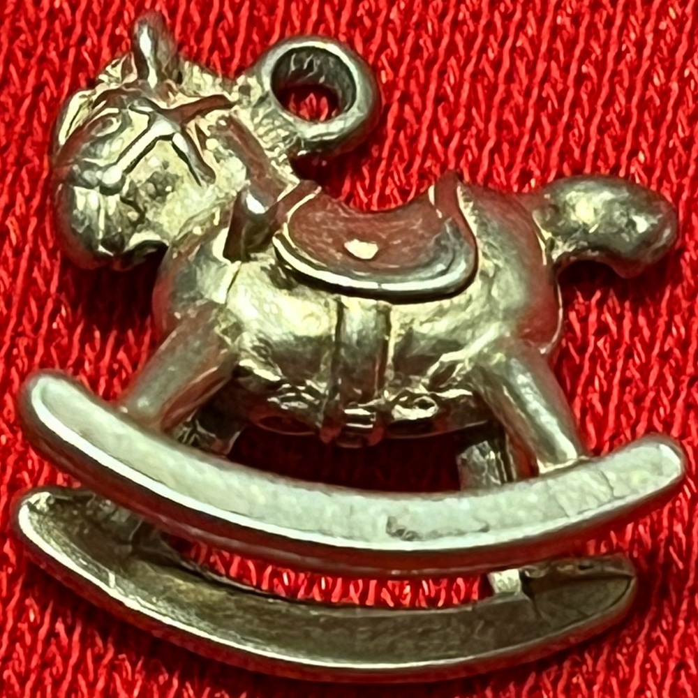 Silver Rocking Horse Brooch